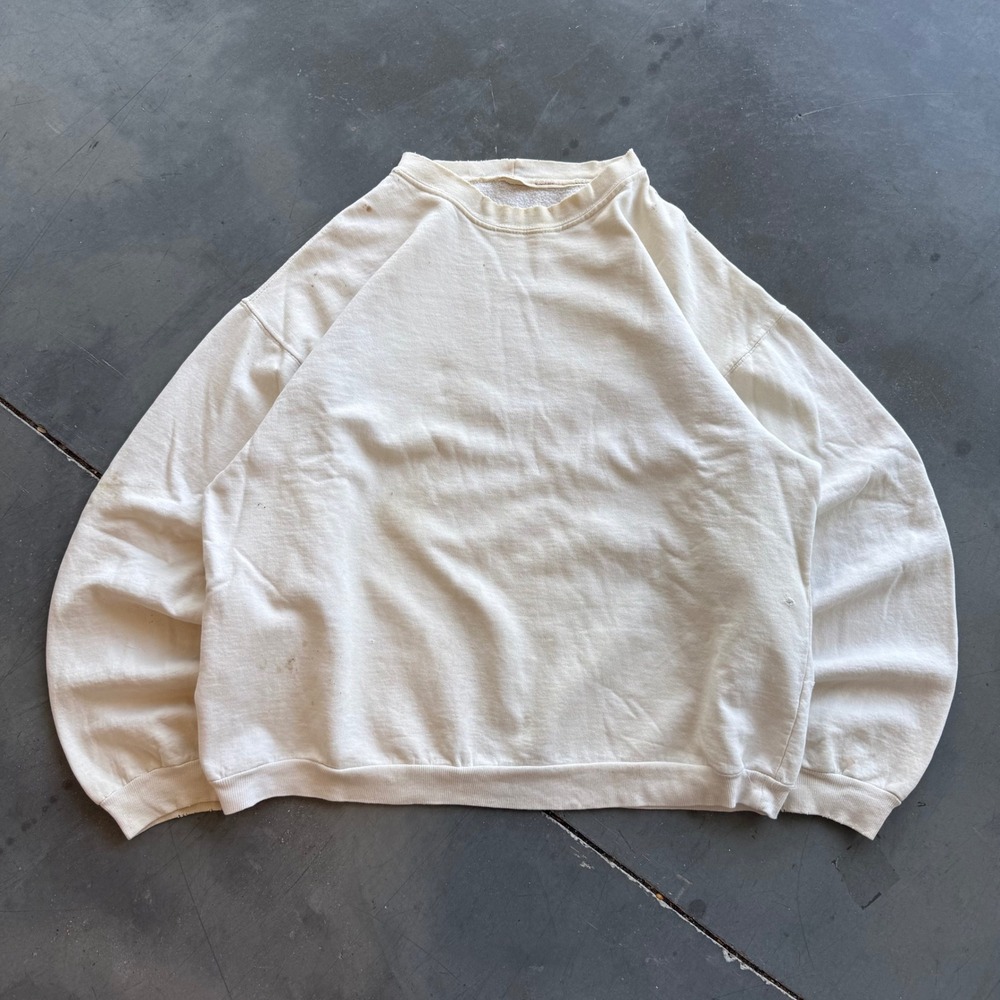 Vintage 90s Coca Cola Distressed Raglan Sweatshirt Cream White Mens XL